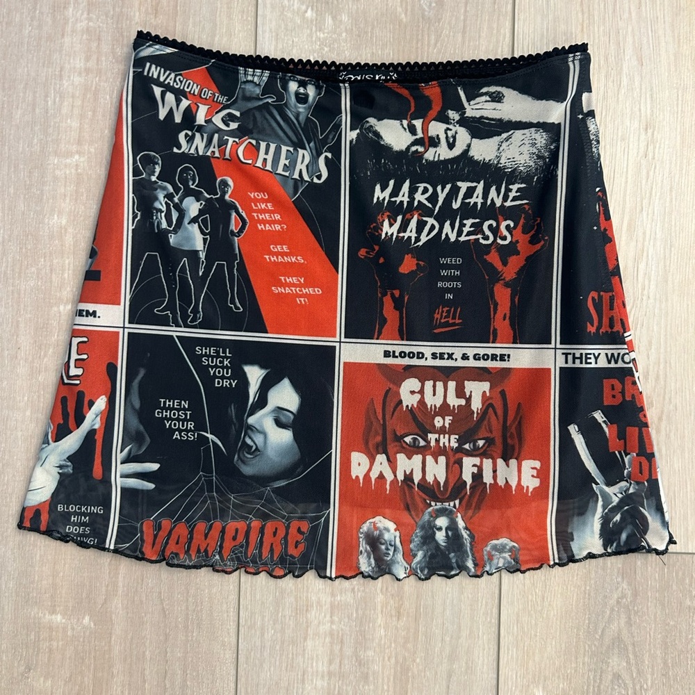 Dollz kill “ Fears On Film” Mesh Skirt size M